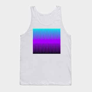 Wave Design Blue, Purple and Black Tank Top